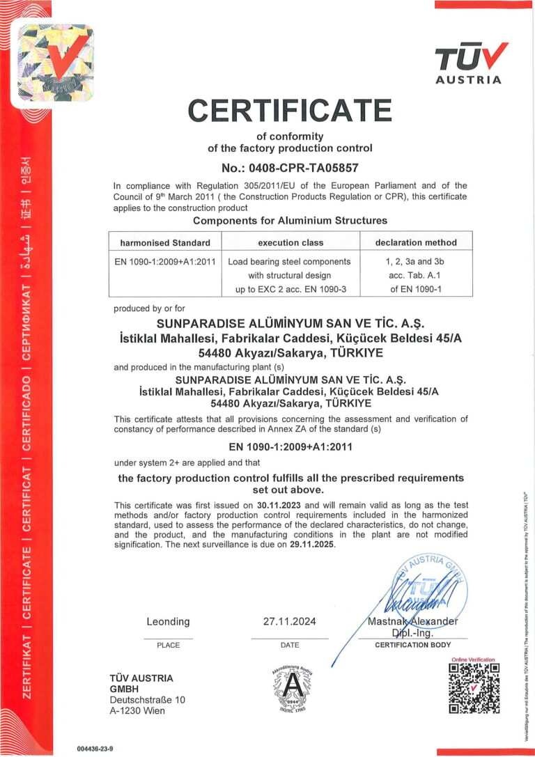 24 TR OSY EK440 certificate EN 1090 WPK 1