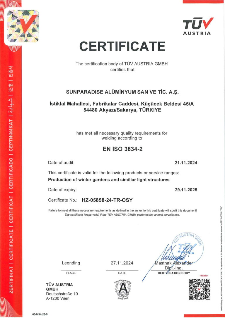 24 TR OSY EK440 certificate EN ISO 3834 1